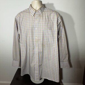 Men's Chaps Plaid Long Sleeve Button Down Dress Shirt - 17 1/2"